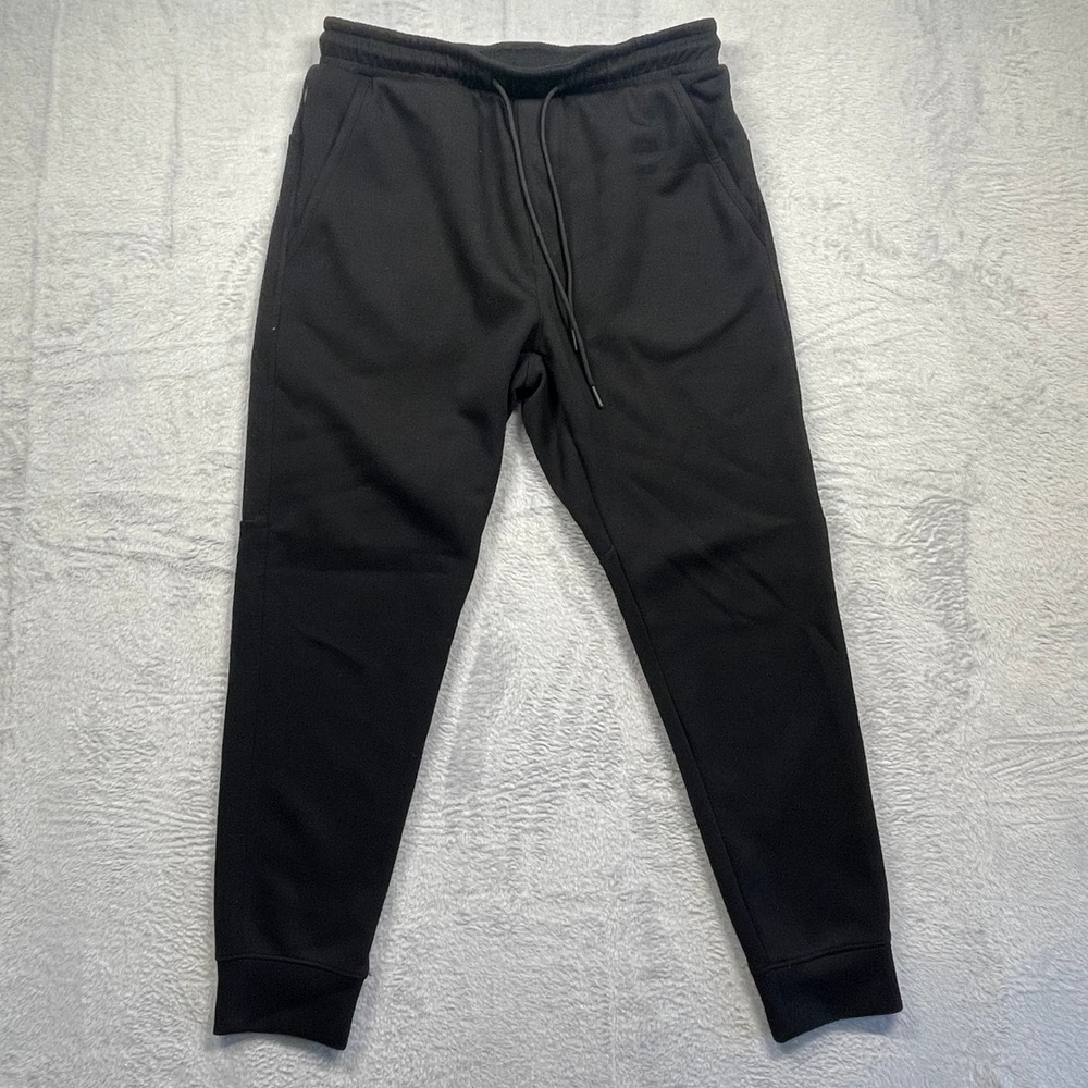 American Eagle Jogger Pants Mens Small Black Tapered Drawstring Athleisure Sweat